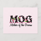 Moeder van de Groom (MOG) Tulip Lettering Briefkaart (Voorkant)