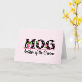 Moeder van de Groom (MOG) Tulip Lettering Kaart (Gele Bloem)