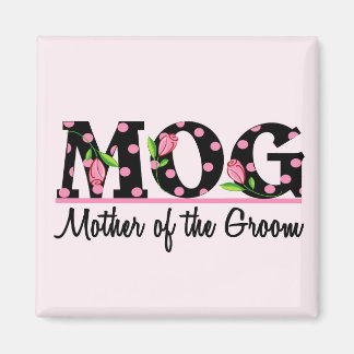 Moeder van de Groom (MOG) Tulip Lettering Magneet