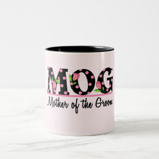 Moeder van de Groom (MOG) Tulip Lettering Tweekleurige Koffiemok