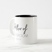Moeder van de Groom-Mok Tweekleurige Koffiemok (Voorkant links)