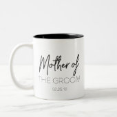 Moeder van de Groom-Mok Tweekleurige Koffiemok (Links)
