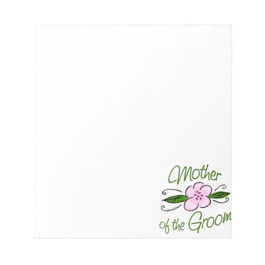 Moeder van de Groom Notitieblok (Voorkant)