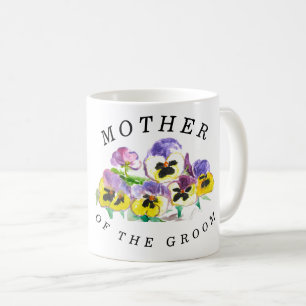 Moeder van de Groom Pansies Floral Vintage Wedding Koffiemok