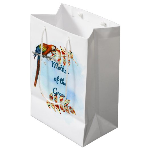 Moeder van de Groom Parrot Medium Cadeauzakje (Voorkant Gekanteld)
