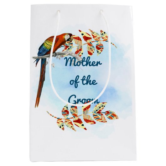 Moeder van de Groom Parrot Medium Cadeauzakje (Voorkant)