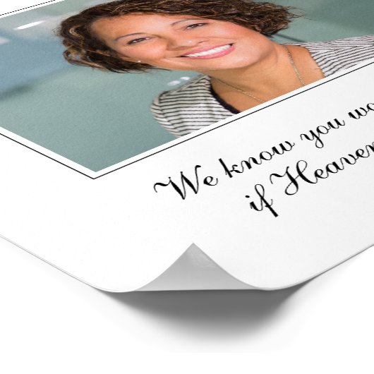 Moeder van de Groom Photo Wedding Memorial Poster (Hoek)