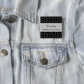 Moeder van de Groom Pin Button Black en White (In situ)