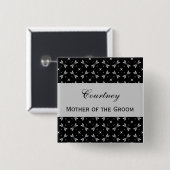Moeder van de Groom Pin Button Black en White (Voorkant /achterkant)