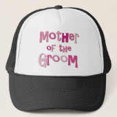 Moeder van de Groom Pink Brown Trucker Pet (Voorkant)