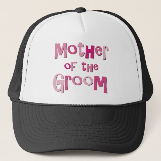 Moeder van de Groom Pink Brown Trucker Pet (Voorkant)