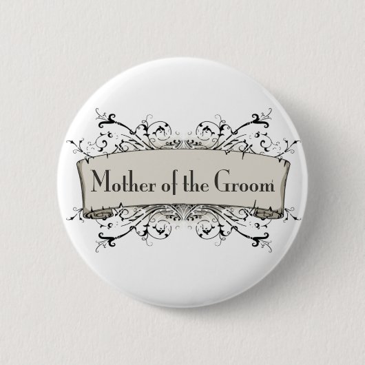 *Moeder van de Groom Ronde Button 5,7 Cm (Voorkant)