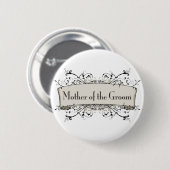 *Moeder van de Groom Ronde Button 5,7 Cm (Voorkant /achterkant)