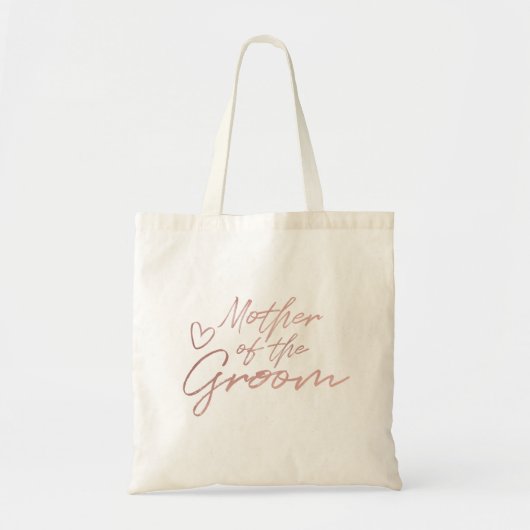 Moeder van de Groom - Roos Gold faux foil canvas t Tote Bag (Voorkant)