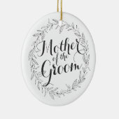 Moeder van de Groom Simple Floral Wedding Ornament (Rechts)