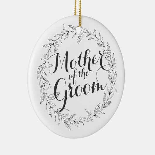 Moeder van de Groom Simple Floral Wedding Ornament (Rechts)