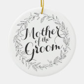 Moeder van de Groom Simple Floral Wedding Ornament (Voorkant)
