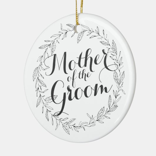 Moeder van de Groom Simple Floral Wedding Ornament (Links)