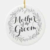 Moeder van de Groom Simple Floral Wedding Ornament (Achterkant)