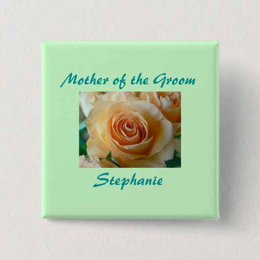 Moeder van de Groom Vierkante Button 5,1 Cm (Voorkant)
