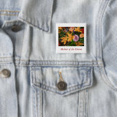 Moeder van de Groom Vierkante Button 5,1 Cm (In situ)