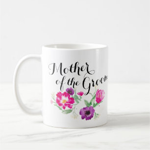Moeder van de Groom Waterverf Flowers Mok