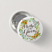 Moeder van de Groom Waterverf Wedding Pin Button (Voorkant /achterkant)
