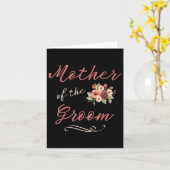 Moeder van de Groom Wedding Bridal Party Kaart (Gele Bloem)
