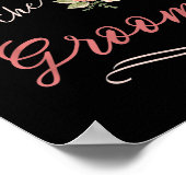 Moeder van de Groom Wedding Bridal Party Poster (Hoek)