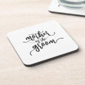 Moeder van de Groom Wedding Calligrafie | ONDERZET Bier Onderzetter (Linkerzijde)