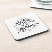 Moeder van de Groom Wedding Calligrafie | ONDERZET Bier Onderzetter (Linkerzijde)