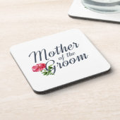 Moeder van de Groom Wedding Calligrafie | ONDERZET Bier Onderzetter (Linkerzijde)