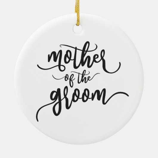 Moeder van de Groom Wedding Calligrafie | ORNAMENT (Achterkant)