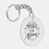 Moeder van de Groom Wedding Calligrafie | SLEUTELH Sleutelhanger (Voorkant Links)