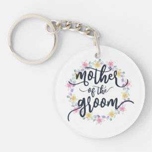 Moeder van de Groom Wedding Calligrafie   SLEUTELH Sleutelhanger