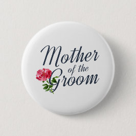 Moeder van de Groom Wedding Calligraphy Pin Button