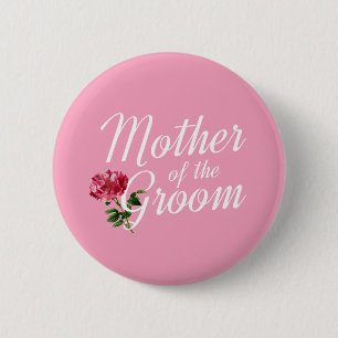 Moeder van de Groom Wedding Calligraphy Pin Button