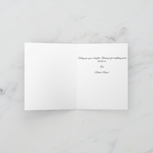 Moeder van de Groom Wedding Kaart van Bride (Binnen)