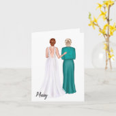 Moeder van de Groom Wedding Kaart van Bride (Gele Bloem)