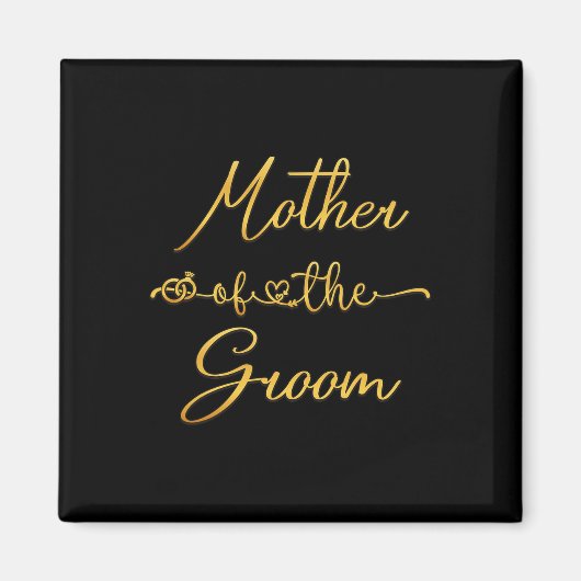 Moeder van de Groom Wedding Party Idee voor haar Magneet (Voorkant)