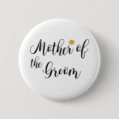 Moeder van de Groom Wedding Party Pin-back Button (Voorkant)