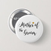 Moeder van de Groom Wedding Party Pin-back Button (Voorkant /achterkant)