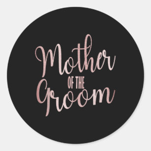 Moeder van de Groom Wedding Party Ronde Sticker