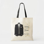 Moeder van de Groom Wedding Party Tote Bag<br><div class="desc">Canvas tas klaar om je te personaliseren. Een geweldig cadeau voor de moeder van de bruidegom, tante, grootmoeder, zus, enz.. 📌 Als u meer aanpassing nodig hebt, klikt u op de knop "Klik om verder aan te passen" of "Pas de knop aan en gebruik ons ontwerpgereedschap om de grootte van...</div>