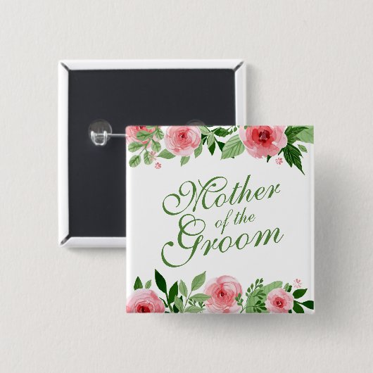 Moeder van de Groom Wedding Pin Button (Voorkant /achterkant)