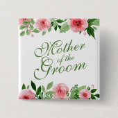 Moeder van de Groom Wedding Pin Button (Voorkant)