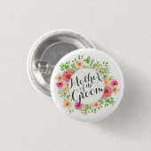 Moeder van de Groom Wedding Pin Button (Voorkant /achterkant)