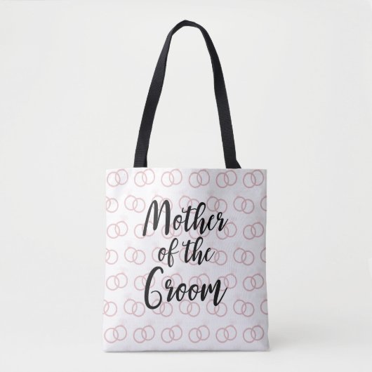 Moeder van de Groom Wedding Ring Pattern Canvas ta Tote Bag (Voorkant)