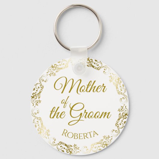 Moeder van de Groom Wedding Sleutelhanger Gift (Voorkant)