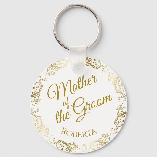 Moeder van de Groom Wedding Sleutelhanger Gift (Voorkant)